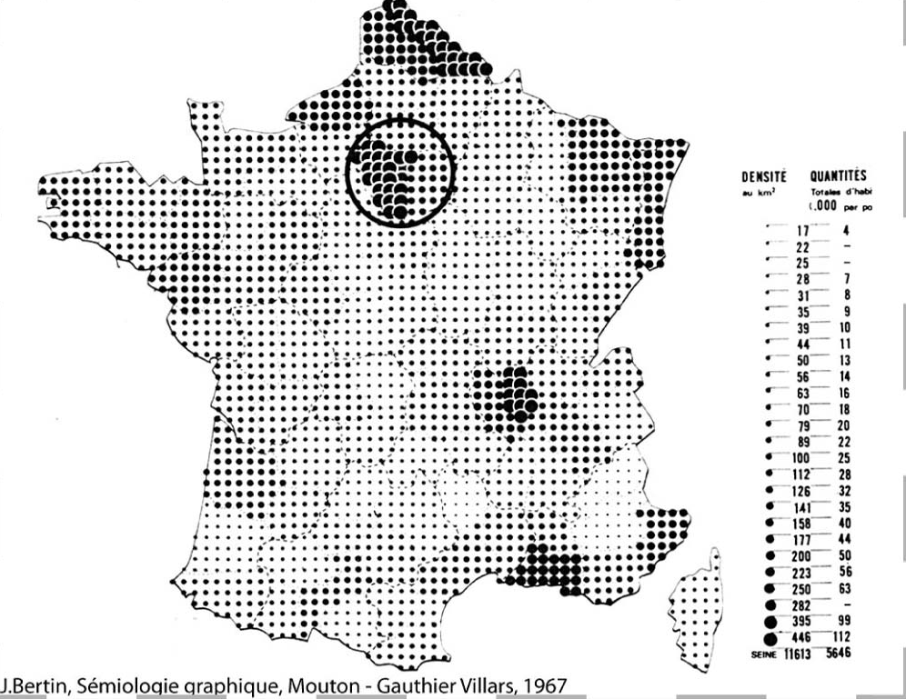 Jacques Bertin, Sémiologie graphique. Les diagrammes. Les réseaux. Les cartes
(1967)