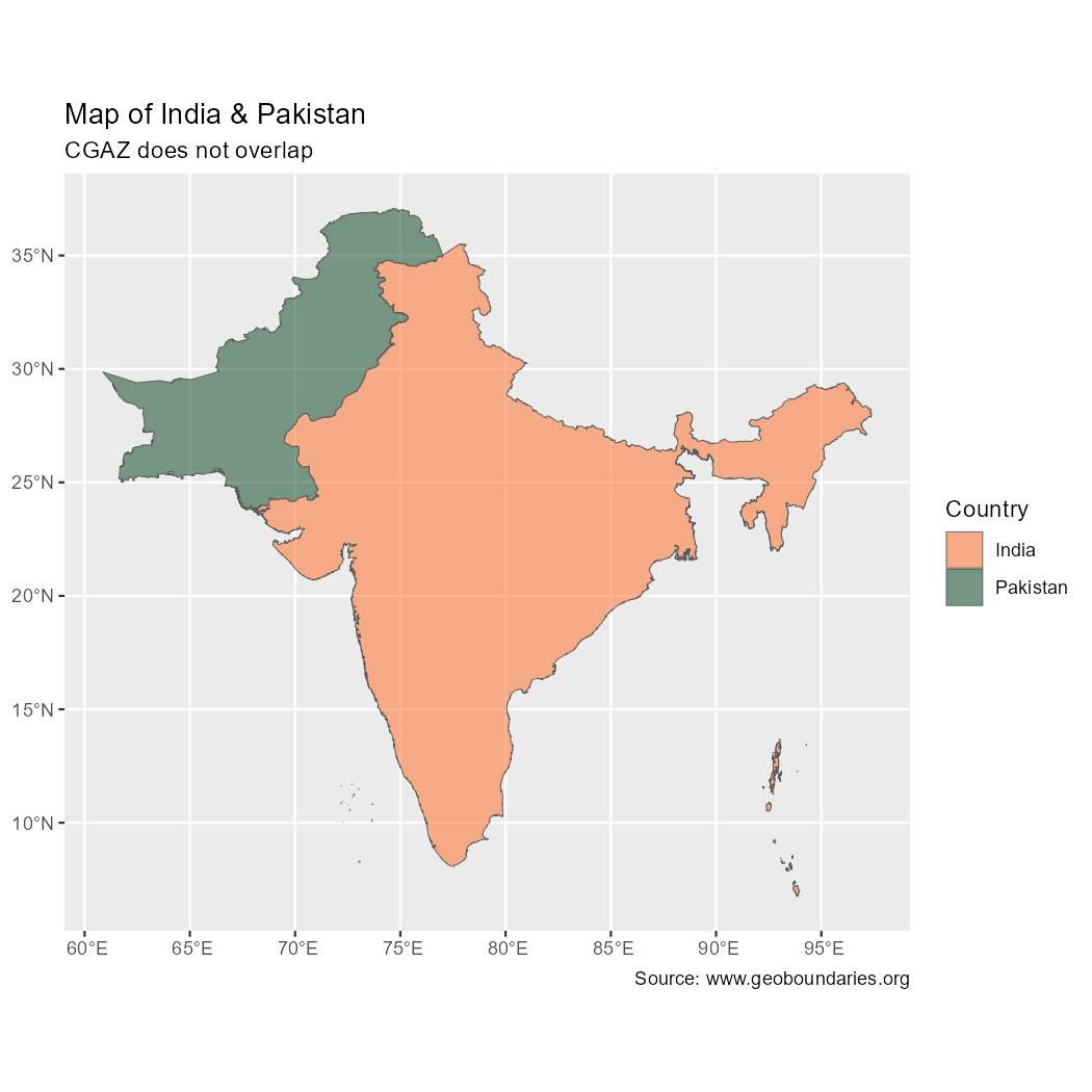 Map showing no overlapping in Kashmir, provided by CGAZ.