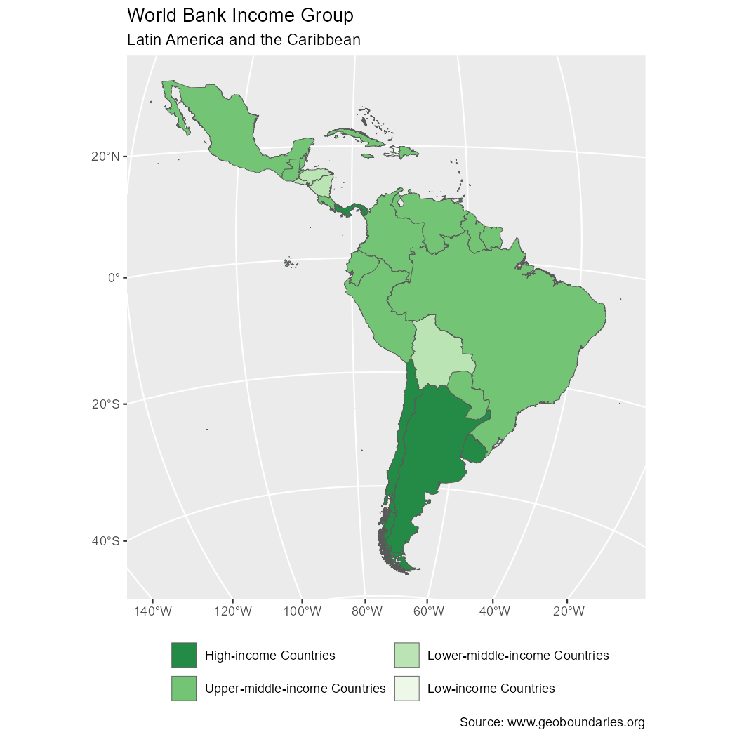 World Bank Income Group: Latin America and the Caribbean 