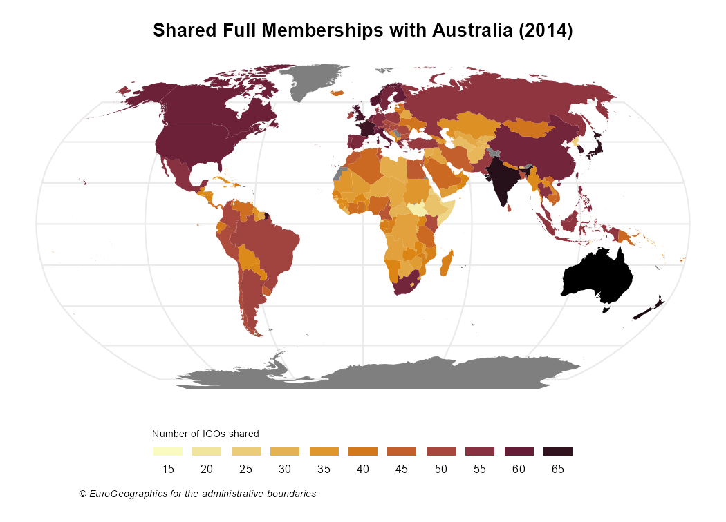 Shared Full Memberships with Australia (2014)