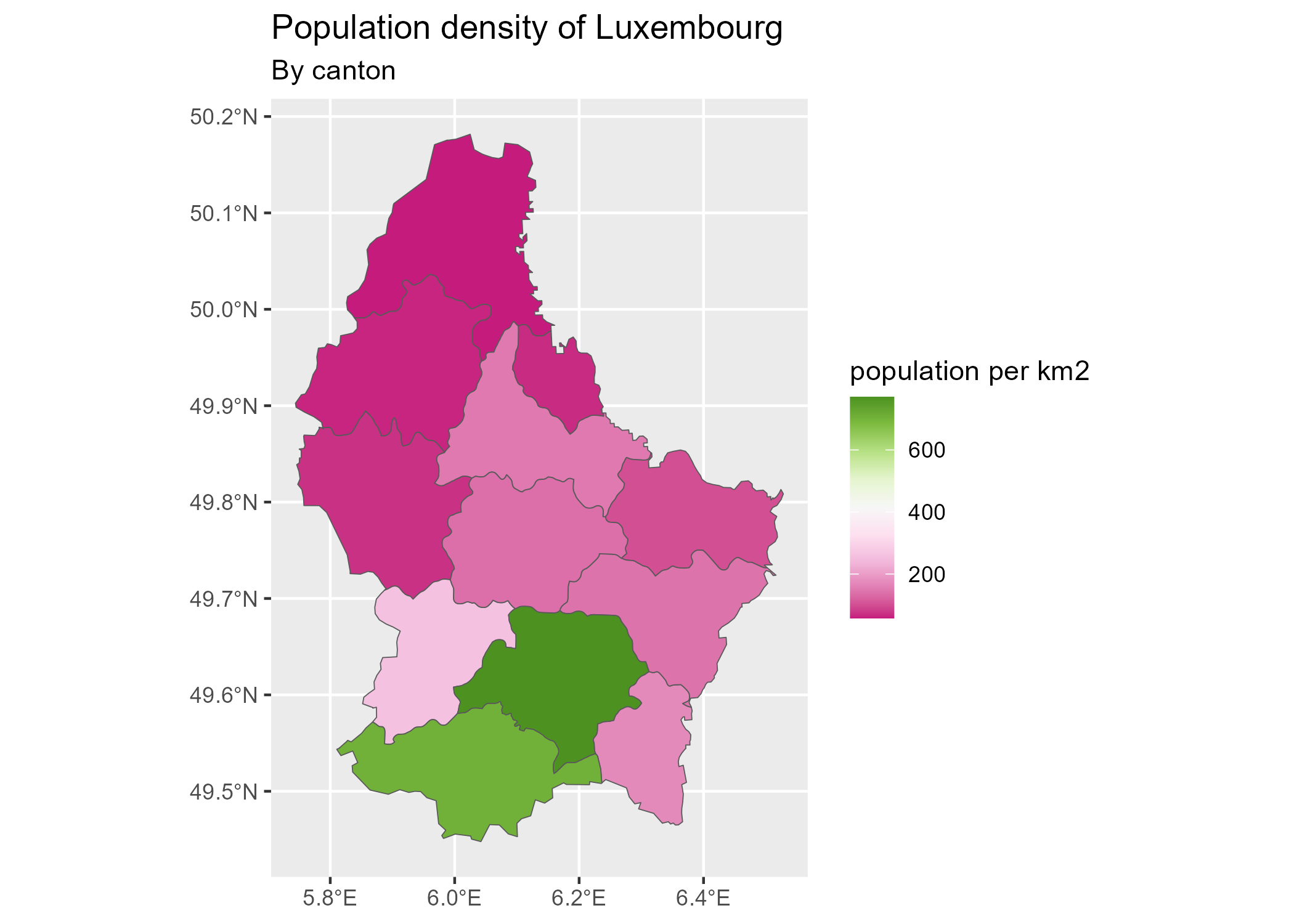 A SpatVector plotted with tidyterra