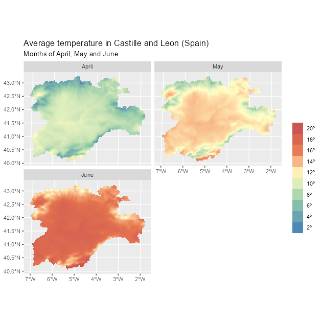 Faceted map with multi-layer raster file.